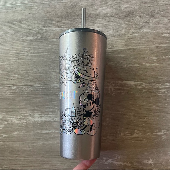 NWT Disney Parks Epcot Tumbler Cup Starbucks Figment Olaf Park Icons WDW *read* - Picture 2 of 9